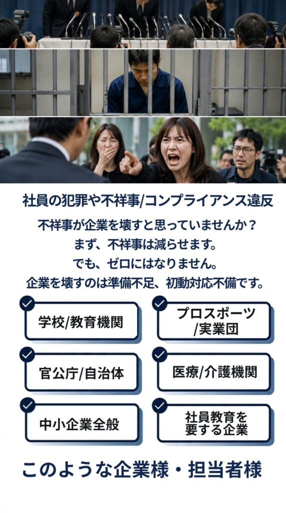 学校、官公庁、プロスポーツチーム、サービス業、医療関係、建設業、配送業、中小企業等担当者、総務担当者様