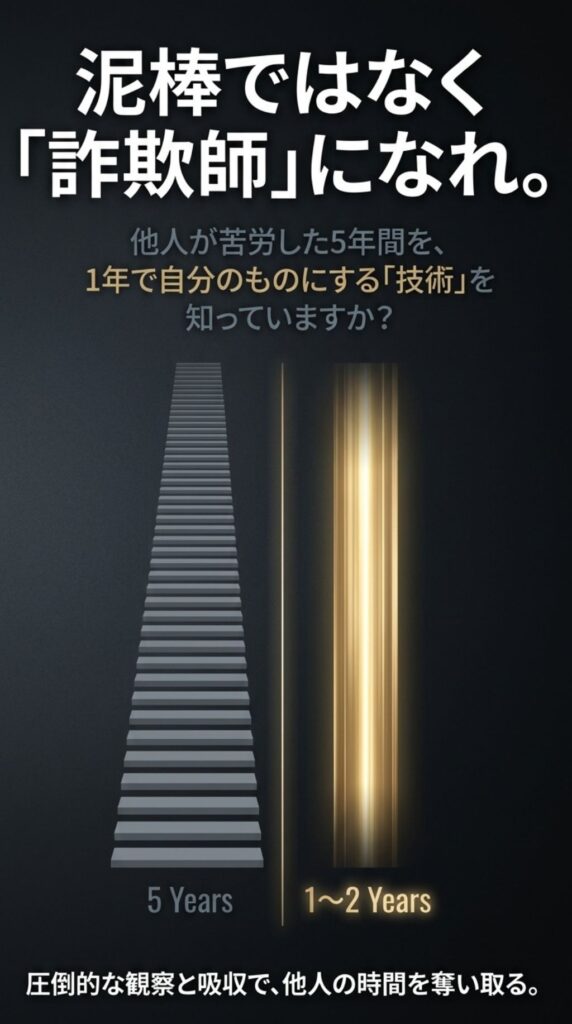 人の技術を盗め。それよりも効率を高めろ